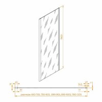 Душевая стенка RGW Z-050-5-B 352205507-14 (черный/прозрачное стекло) - Превью изображения №2 — Интернет-магазин ПроЗаказ