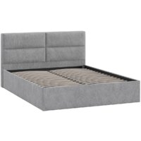 Кровать Трия Глосс универсальный тип 1 160x200 (микровелюр Wellmart Silver) - Превью изображения №2 — Интернет-магазин ПроЗаказ