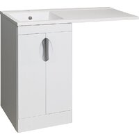  Runo Тумба с умывальником Лира 45 + Гамма 105 лайт с правым крылом (напольная, белый) - Превью изображения №5 — Интернет-магазин ПроЗаказ