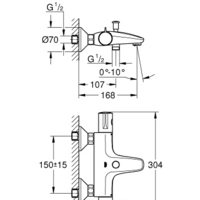 Смеситель Grohe Grohtherm 800 [34576000] - Превью изображения №2 — Интернет-магазин ПроЗаказ