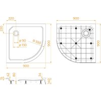 Душевой поддон RGW SMC/R-C W 12350499-01 - Превью изображения №12 — Интернет-магазин ПроЗаказ