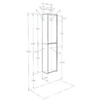  Акватон Шкаф с зеркалом Сканди 35 1A255003SDB20 (белый/дуб верона) - Превью изображения №2 — Интернет-магазин ПроЗаказ
