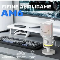 Проводной микрофон FIFINE AM6 (белый) - Превью изображения №4 — Интернет-магазин ПроЗаказ