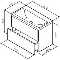  AM.PM Тумба под умывальник Gem M90FHX0752HF - Превью изображения №10 — Интернет-магазин ПроЗаказ