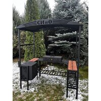 Мангал для дачи Станкоинструмент Царский (кованый с печью и дымоходом) - Превью изображения №4 — Интернет-магазин ПроЗаказ