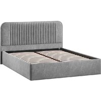 Кровать Трия Тиффани Тип 1 c ПМ и заглушиной 160x200 (микровелюр Wellmart Silver) - Превью изображения №2 — Интернет-магазин ПроЗаказ
