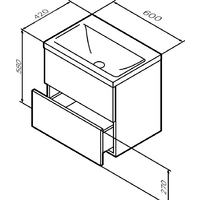  AM.PM Тумба под умывальник Gem 60 M90FHX06022GM (2 ящика, графит) - Превью изображения №10 — Интернет-магазин ПроЗаказ