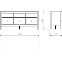 Тумба Mio Tesoro Сага 3 ящика 2.08.03.090.16 (темно-бирюзовый/ясень) - Превью изображения №6 — Интернет-магазин ПроЗаказ