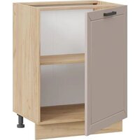 Шкаф напольный Трия Лорас 1Н6 с одной дверью (дуб крафт золотой/холст латте) - Превью изображения №2 — Интернет-магазин ПроЗаказ