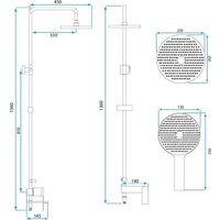 Душевая система  Rea Veneta REA-P7842 - Превью изображения №5 — Интернет-магазин ПроЗаказ