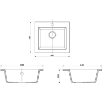 Кухонная мойка Berge BR-4803 (графитовый матовый) - Превью изображения №3 — Интернет-магазин ПроЗаказ