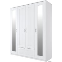 Mio Tesoro Сириус 4-х створчатый 1 ящик с 2-мя зеркалами 2.02.01.042.1 (белый)