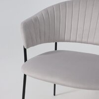 Стул с подлокотниками Алвест AV 433 (светло-серый бархат H-09/черный) - Превью изображения №13 — Интернет-магазин ПроЗаказ