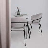 Стул с подлокотниками Алвест AV 433 (светло-серый бархат H-09/черный) - Превью изображения №4 — Интернет-магазин ПроЗаказ