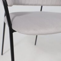 Стул с подлокотниками Алвест AV 433 (светло-серый бархат H-09/черный) - Превью изображения №11 — Интернет-магазин ПроЗаказ