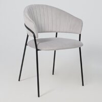 Стул с подлокотниками Алвест AV 433 (светло-серый бархат H-09/черный) - Превью изображения №8 — Интернет-магазин ПроЗаказ