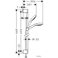 Душевой гарнитур  Hansgrohe Croma Select S (26562400) - Превью изображения №2 — Интернет-магазин ПроЗаказ