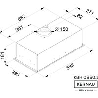Кухонная вытяжка Kernau KBH 0860.1 B - Превью изображения №2 — Интернет-магазин ПроЗаказ
