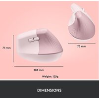Вертикальная мышь Logitech Lift (розовый) - Превью изображения №9 — Интернет-магазин ПроЗаказ