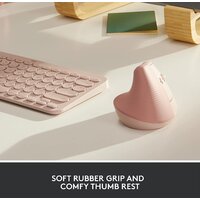 Вертикальная мышь Logitech Lift (розовый) - Превью изображения №2 — Интернет-магазин ПроЗаказ