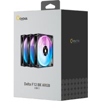Комплект вентиляторов для корпуса Ocypus Delta F12 BK ARGB 3IN1 - Превью изображения №7 — Интернет-магазин ПроЗаказ