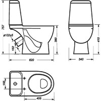 Унитаз напольный Sanita Luxe Max Comfort WC.CC/Max/2-DM/WHT.G/S1 (с сиденьем) - Превью изображения №7 — Интернет-магазин ПроЗаказ
