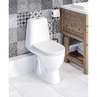 Унитаз напольный Sanita Luxe Max Comfort WC.CC/Max/2-DM/WHT.G/S1 (с сиденьем) - Превью изображения №6 — Интернет-магазин ПроЗаказ