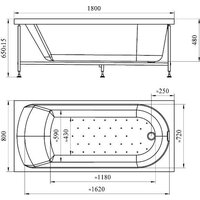 Ванна Radomir Николь 180x80 2-78-0-0-1-210Р (фронтальный, с каркасом) - Превью изображения №11 — Интернет-магазин ПроЗаказ