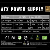 Блок питания GameMax GP-650 (черный) - Превью изображения №8 — Интернет-магазин ПроЗаказ