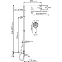 Душевая система  Wasserkraft A188.261.207.PG Thermo - Превью изображения №3 — Интернет-магазин ПроЗаказ
