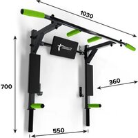 Турник с брусьями Absolute Champion Атлант с узким хватом АЧ 11908 (черный/салатовые ручки) - Превью изображения №2 — Интернет-магазин ПроЗаказ