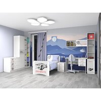 Шкаф распашной Премиум Смарти двухстворчатый (белый/машинки) - Превью изображения №2 — Интернет-магазин ПроЗаказ