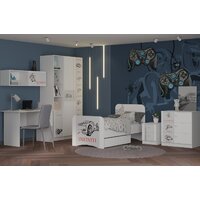 Шкаф распашной Премиум Смарти двухстворчатый (белый/машинки) - Превью изображения №3 — Интернет-магазин ПроЗаказ