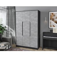 Шкаф распашной Интерлиния Концепт КТ-Ш3 (бетон/антрацит) - Превью изображения №4 — Интернет-магазин ПроЗаказ