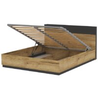 Кровать Интерлиния Loft LT-К160 160x200 (дуб золотой-антрацит) - Превью изображения №2 — Интернет-магазин ПроЗаказ
