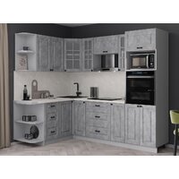 Готовая кухня Интерлиния Мила Деко 1.68x2.4 LV (керамика/керамика/опал светлый) - Превью изображения №3 — Интернет-магазин ПроЗаказ