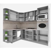 Готовая кухня Интерлиния Мила Деко 1.68x2.4 LV (керамика/керамика/опал светлый) - Превью изображения №2 — Интернет-магазин ПроЗаказ