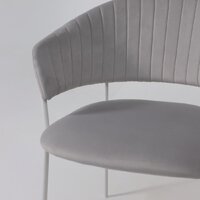 Стул с подлокотниками Алвест AV 433 (светло-серый бархат H-09/белый) - Превью изображения №11 — Интернет-магазин ПроЗаказ