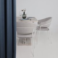 Стул с подлокотниками Алвест AV 433 (светло-серый бархат H-09/белый) - Превью изображения №3 — Интернет-магазин ПроЗаказ