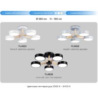 Припотолочная люстра Ambrella light FL4826/5 GR - Превью изображения №6 — Интернет-магазин ПроЗаказ