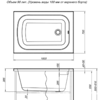 Ванна Aquanet Seed 100x70 (с каркасом) - Превью изображения №6 — Интернет-магазин ПроЗаказ