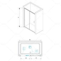 Душевая дверь RGW PA-016 350801612-21 120 (хром/матовое-сатинат стекло) - Превью изображения №2 — Интернет-магазин ПроЗаказ