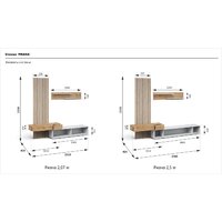 Шкаф-купе Империал Риана Вайт 2.07м (вотан/белый) - Превью изображения №5 — Интернет-магазин ПроЗаказ