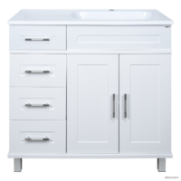 Misty Купер - 90 Тумба напольная с 4 ящ. правая, белая эмаль - П-Куп01090-0124ЯП