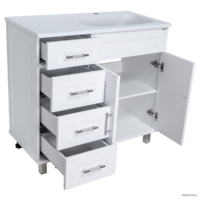  Misty Купер - 90 Тумба напольная с 4 ящ. правая, белая эмаль - П-Куп01090-0124ЯП - Превью изображения №2 — Интернет-магазин ПроЗаказ