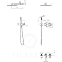 Душевая система  Filarete FL1030 (Черный матовый) - Превью изображения №2 — Интернет-магазин ПроЗаказ