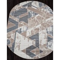 Ковер для жилой комнаты Merinos Sierra F354-OVAL-BEIGE-BLUE (1.5х1.9) - Превью изображения №4 — Интернет-магазин ПроЗаказ