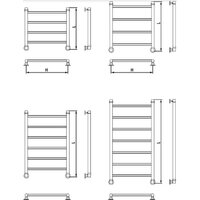 Полотенцесушитель Luxon FJ 80x50 (нижнее подключение) - Превью изображения №3 — Интернет-магазин ПроЗаказ