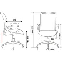 Офисное кресло Бюрократ CH-599AXSN (черный TW-01/черный TW-11) - Превью изображения №11 — Интернет-магазин ПроЗаказ
