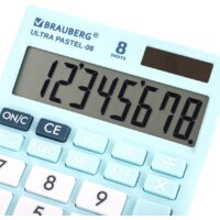 Бухгалтерский калькулятор BRAUBERG Ultra Pastel-08-LB 250513 (голубой) - Превью изображения №7 — Интернет-магазин ПроЗаказ